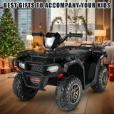 12V Electric Ride-On ATV Toy Car with USB/MP3, 4 Wheels for Kids Ages 3-6