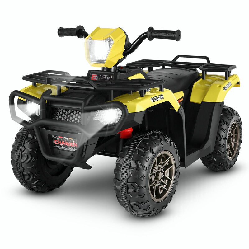 12V Electric Ride-On ATV Toy Car with USB/MP3, 4 Wheels for Kids Ages 3-6