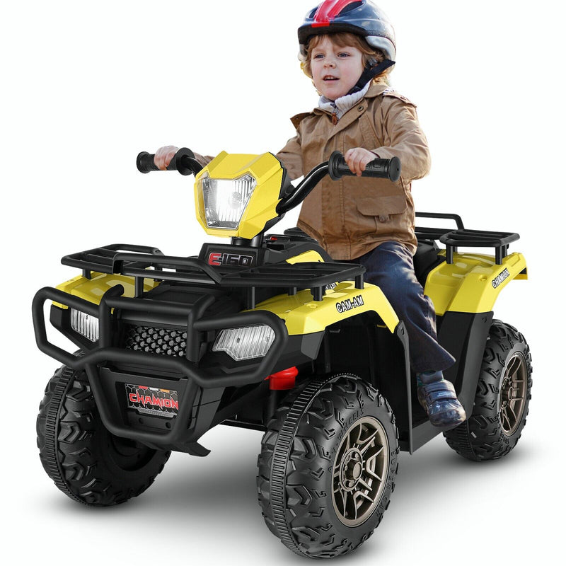 12V Electric Ride-On ATV Toy Car with USB/MP3, 4 Wheels for Kids Ages 3-6