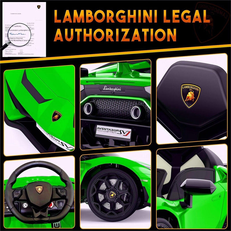 12V Electric Battery Powered Sports Car for Kids with Remote Control - Green