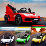 12V Electric Battery Powered Sports Car for Kids with Remote Control - Green
