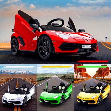 12V Electric Battery Powered Sports Car for Kids with Remote Control - Green