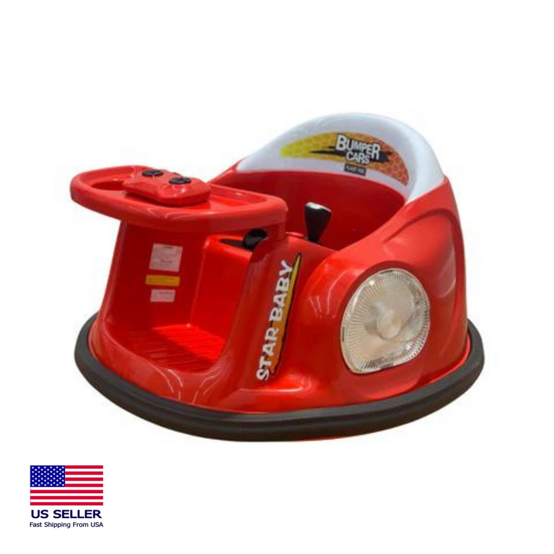 12V Electric Bumper Car for Kids with Remote Control - Non-Certified