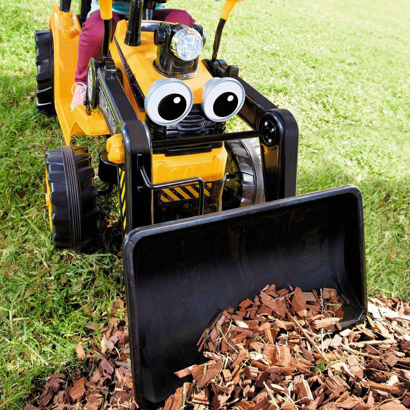 12V Electric Excavator Digger Scooper Ride-On Toy for Kids - Gender-Neutral Design