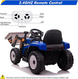 12V Electric Excavator Ride-On Toy with Remote Control, Music, and Bluetooth for Kids