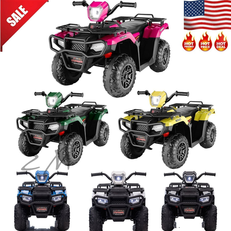 12V Electric Kids ATV Quad Car - Black, Suitable for Ages 3-6 Years