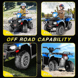 12V Electric ATV Quad for Kids Ages 3-6 in Sleek Black Design