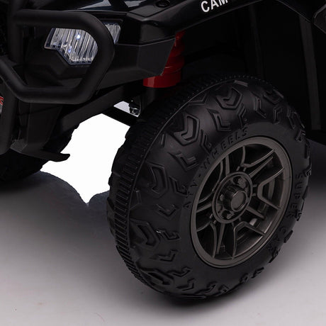 12V Electric Kids ATV Quad Car Truck in Black - Suitable for Ages 3-6 Years