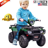 12V Electric Ride-On ATV for Kids - Black Quad Truck for Ages 3-6