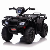 12V Electric Ride-On ATV for Kids - Black Quad Truck for Ages 3-6