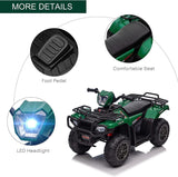 12V Electric Ride-On ATV for Kids - Black Quad Truck for Ages 3-6