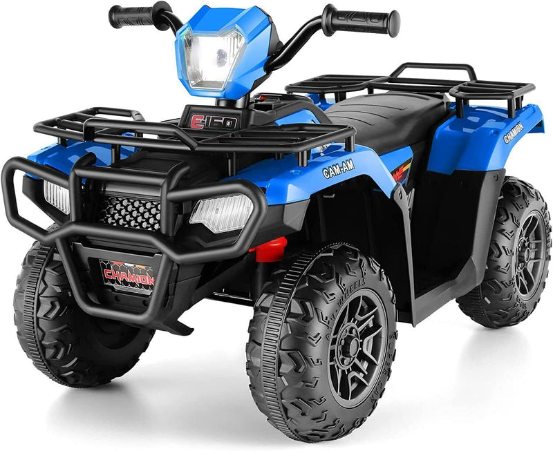 12V Electric Ride-On ATV for Kids - Black Quad Truck for Ages 3-6