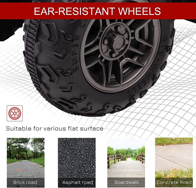 12V Electric Ride-On ATV for Kids - Black Quad Truck for Ages 3-6