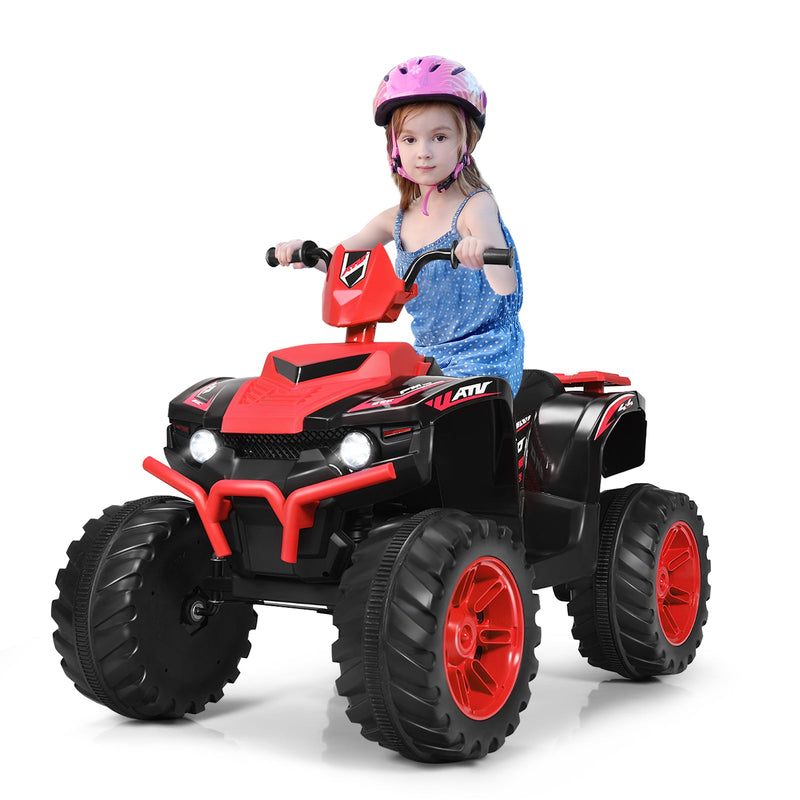12V Electric Kids Quad ATV Ride On Car with LED Lights - The Perfect Ride for Your Little One!