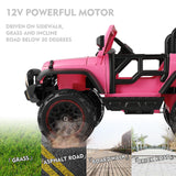 12V Electric Kids Ride-On Car with Remote Control - 3 Speeds, Pink