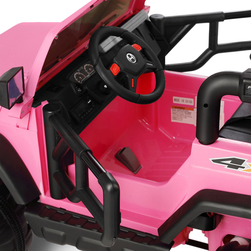 12V Electric Kids Ride-On Car with Remote Control - 3 Speeds, Pink