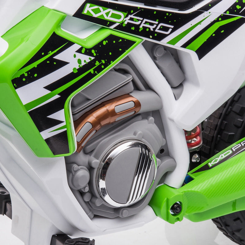 12V Electric Kids Ride-On Dirt Bike with Training Wheels - Battery Powered Motorcycle