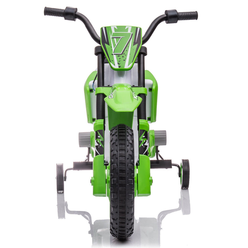 12V Electric Kids Ride On Dirt Bike with Training Wheels - Motorbike Fun for Little Riders