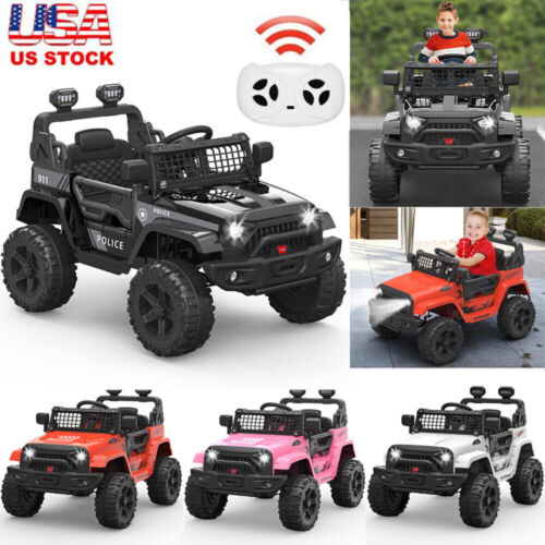 12V Electric Kids Ride On Jeep with Bluetooth Remote and Safety Belt