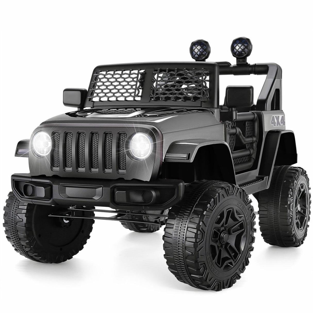 Electric Ride On Jeep for Kids with Parent Remote, Music & Headlights - 12V