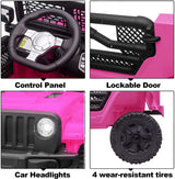 12V Electric Kids Ride On Truck with Remote Control and LED Lights