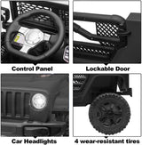 12V Electric Kids Ride On Truck with Remote Control and LED Lights