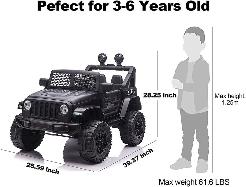 12V Electric Kids Ride On Truck with Remote Control and LED Lights