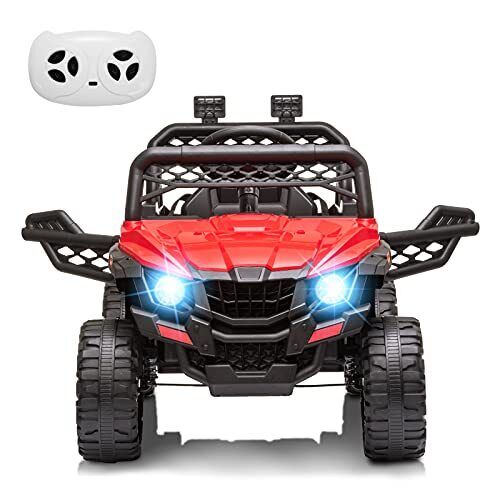 12V Electric Kids Truck Car with Remote Control, FM/LED Lights - Perfect Xmas Gift!