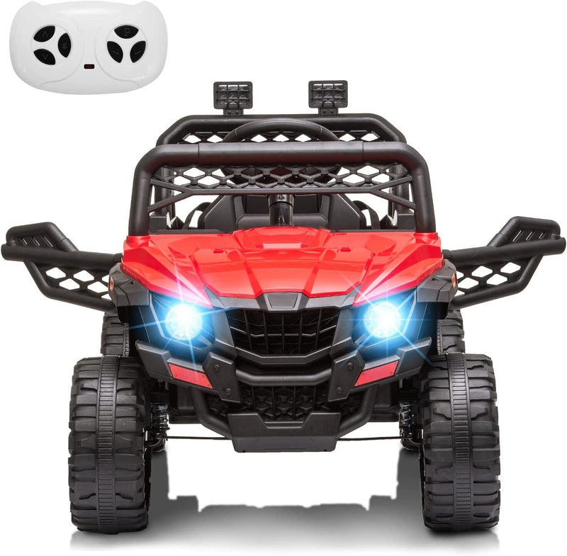 12V Electric Kids Truck Car with Remote Control, FM/LED Lights - Perfect Xmas Gift!
