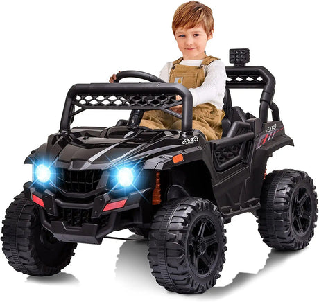 12V Electric Kids Truck Car with Remote Control, FM/LED Lights - Perfect Xmas Gift!