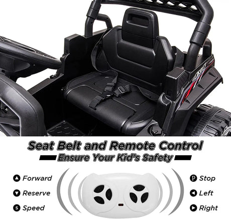 12V Electric Kids Truck Car with Remote Control, FM/LED Lights - Perfect Xmas Gift!