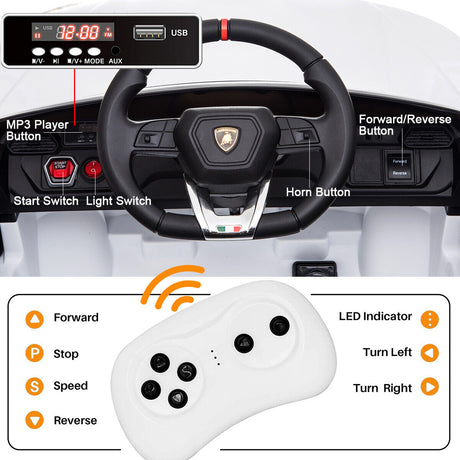 12V Electric Lamborghini Urus Kids Ride-On Car with Remote Control - Perfect Gift for Young Car Enthusiasts
