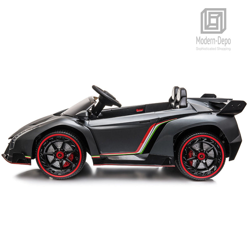 12V Electric Lamborghini Veneno Ride-On Car with Remote Control, Music, and Lights