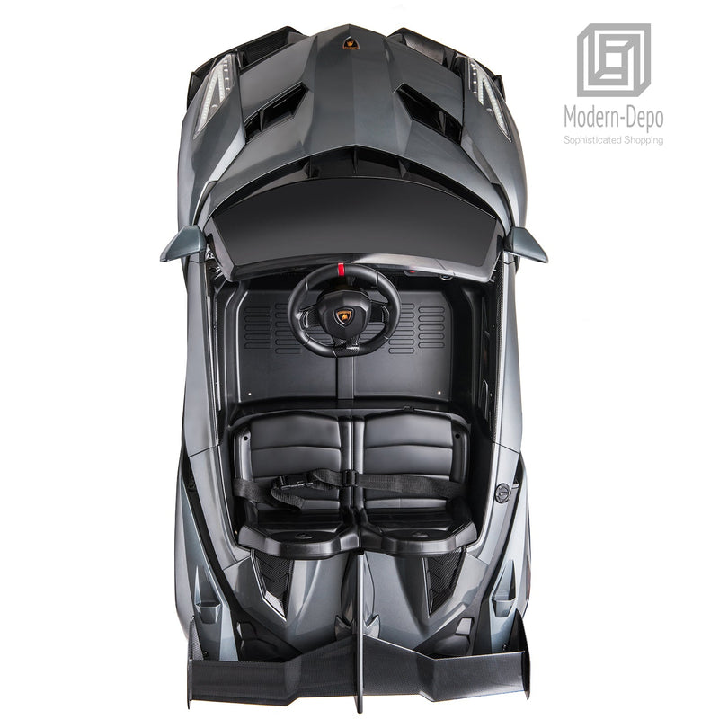 12V Electric Lamborghini Veneno Ride-On Car with Remote Control, Music, and Lights