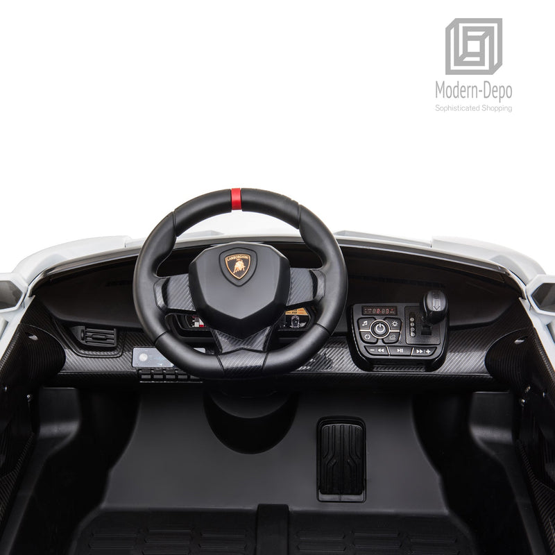 12V Electric Lamborghini Veneno Ride-On Car with Remote Control, Music, and Lights