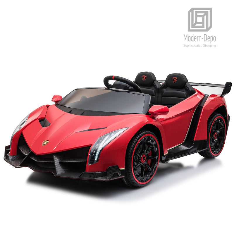 12V Electric Lamborghini Veneno Ride-On Car with Remote Control, Music, and Lights