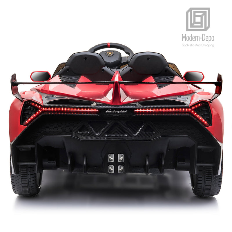 12V Electric Lamborghini Veneno Ride-On Car with Remote Control, Music, and Lights