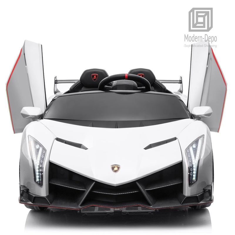 12V Electric Lamborghini Veneno Ride-On Car with Remote Control, Music, and Lights