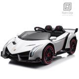 12V Electric Lamborghini Veneno Ride-On Car with Remote Control, Music, and Lights