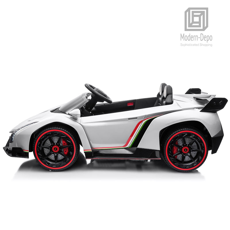 12V Electric Lamborghini Veneno Ride-On Car with Remote Control, Music, and Lights