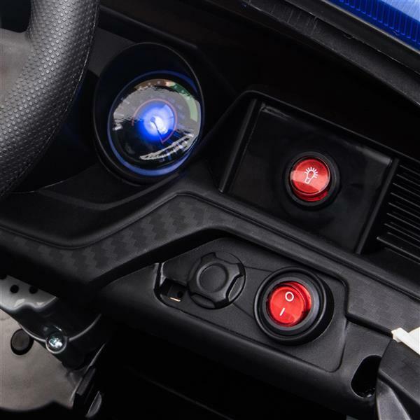 12V Electric Police Car Truck for Kids with 3 Speeds and Remote Control