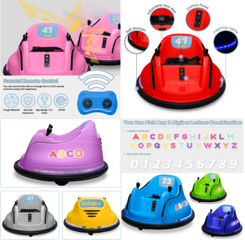 12V Electric Remote Control Bumper Car Ride-On Toy for Kids - New and Improved Version with Enhanced Safety Features