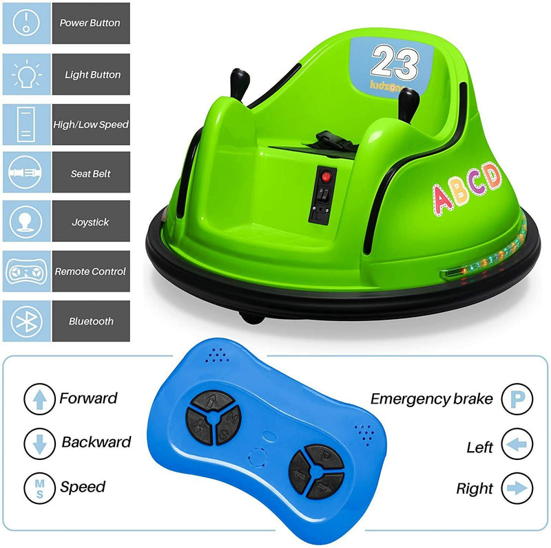 12V Electric Remote Control Bumper Car Ride-On Toy for Kids - New and Improved Version with Enhanced Safety Features