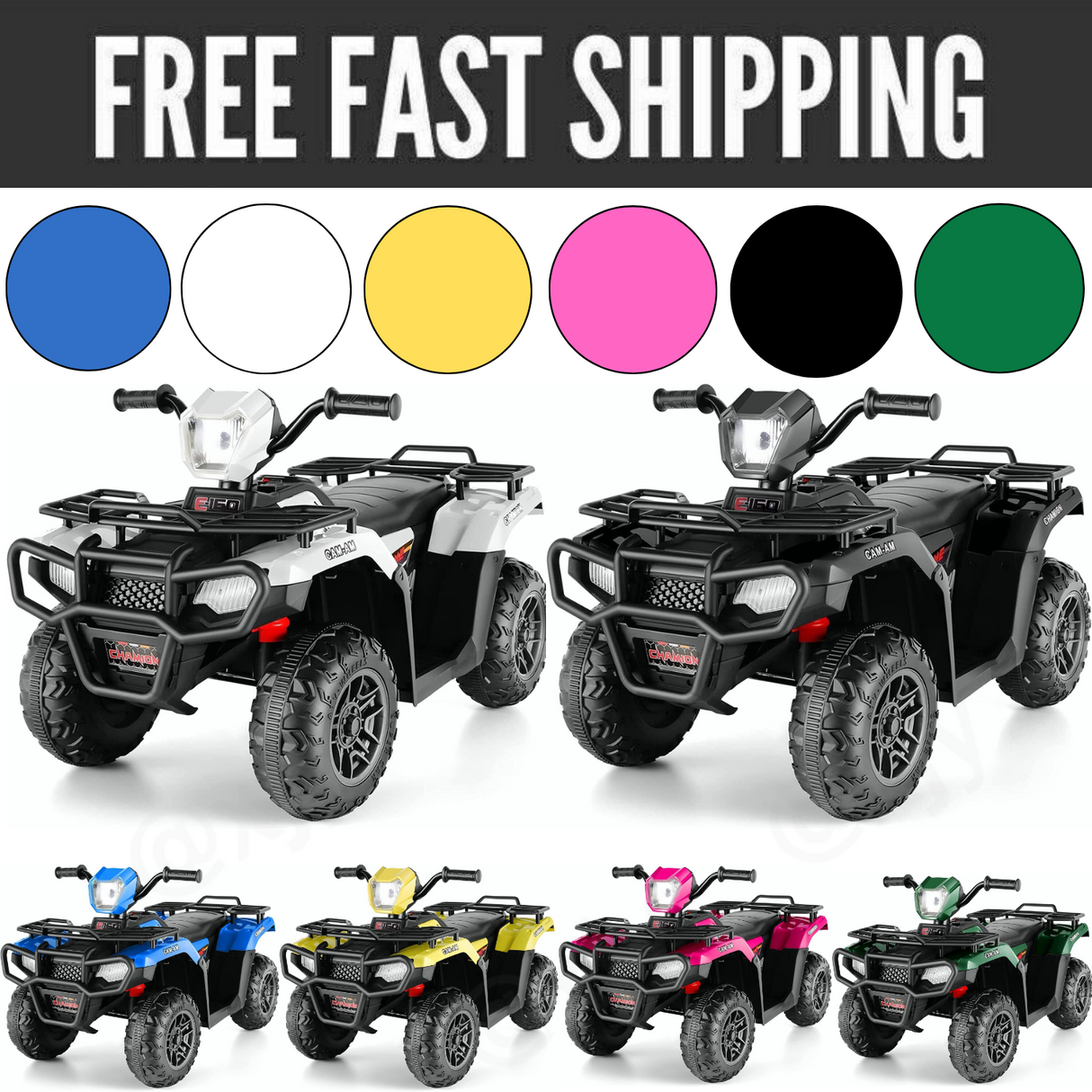 12V Electric Ride-On ATV for Kids with USB/MP3, Perfect Gift for Ages 3-6