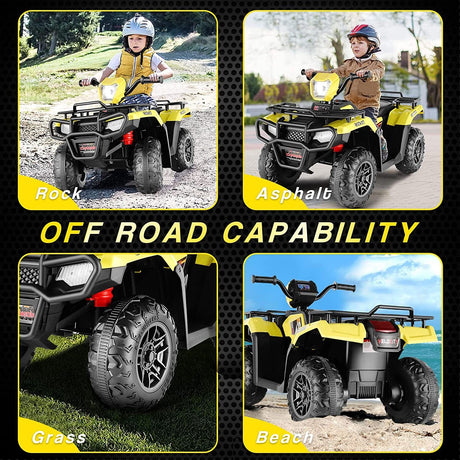 12V Electric Ride-On ATV for Kids with USB/MP3 Player - Perfect Gift for Ages 3-6!