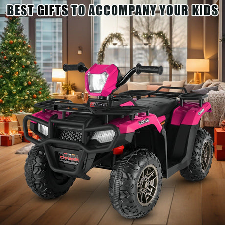 12V Electric Ride-On ATV Toy Car with USB/MP3 for Kids Ages 3-6