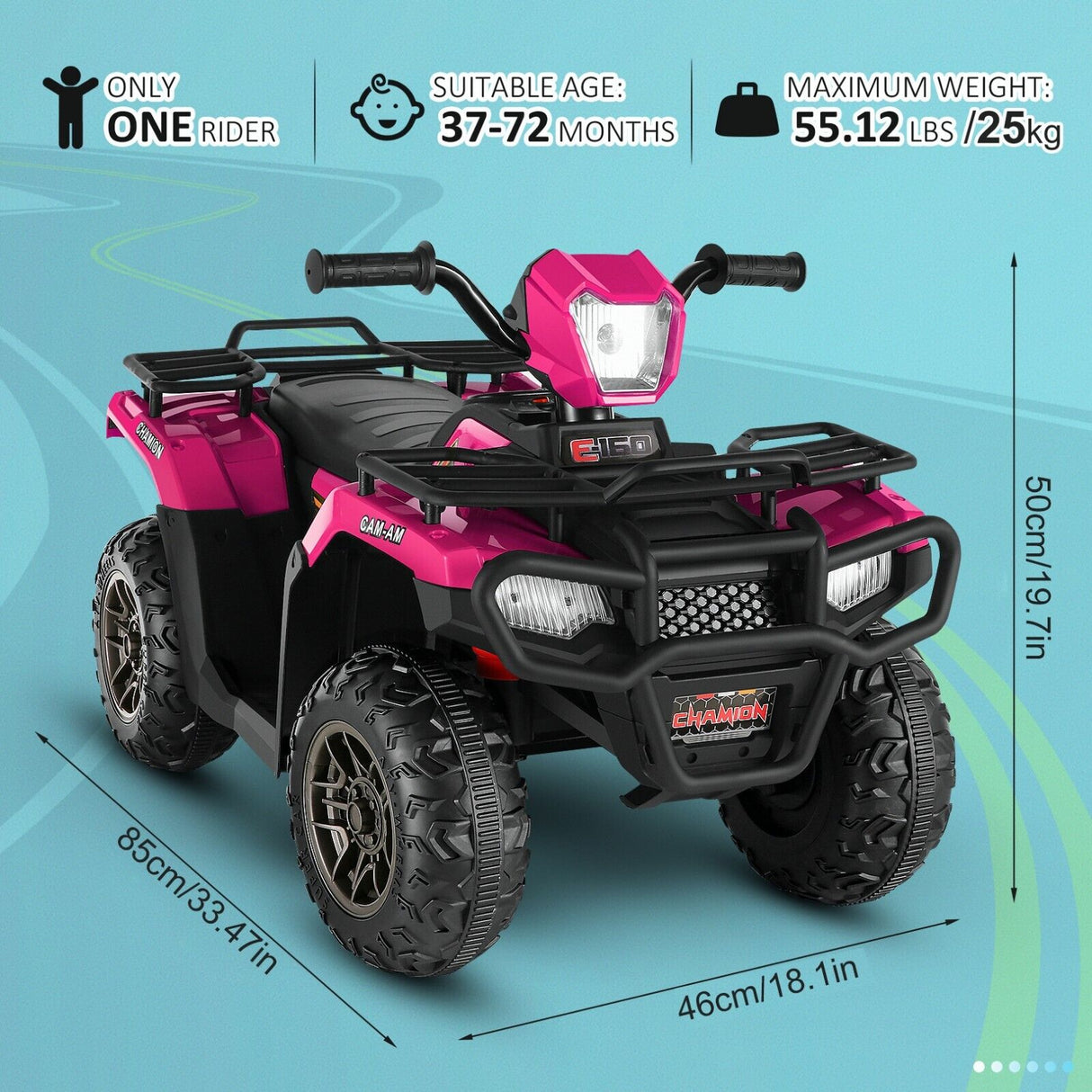 Electric ATV Ride-On Toy Car for Kids with USB/MP3, Suitable for Ages 3-6