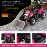 12V Electric Ride-On Bulldozer for Kids - Perfect for Sand Playtime!