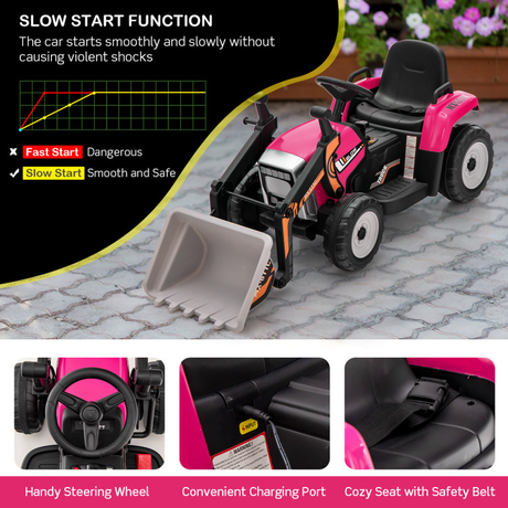 12V Electric Ride-On Bulldozer for Kids - Perfect for Sand Playtime!