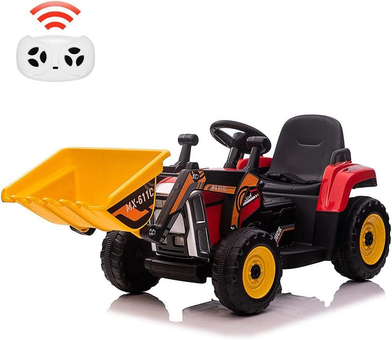 12V Electric Ride On Car for Kids with Bluetooth Remote and Bucket Control